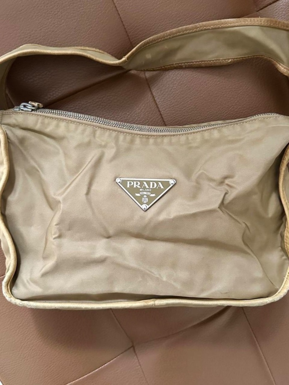 Vintage Prada shoulder bag 90s olive green nylon Tessuto authentic - Picture 6 of 6